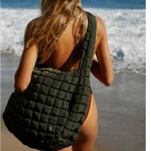 FP Movement Quilted Carryall Bag - Army Green NWT